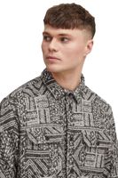 klassisches SOLID SDGestin Herren Langarmhemd aus Synthetik Hemd 21107906-194008 Schwarz