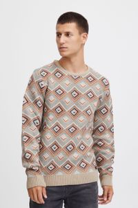 classique BLEND homme pull maille fine avec col rond pull en maille 20715873-161104 Beige