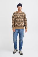 classique BLEND homme pull maille fine avec col rond pull en maille 20715873-181022 Beige