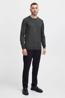 classic BLEND BHCerstan men's fine knit sweater with crew neck knit sweater 20716722ME-200278 Grey