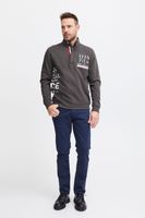 classique FQ1924 FQWilliam homme pull troyer avec col montant pull-over 21900589-190201 Gris