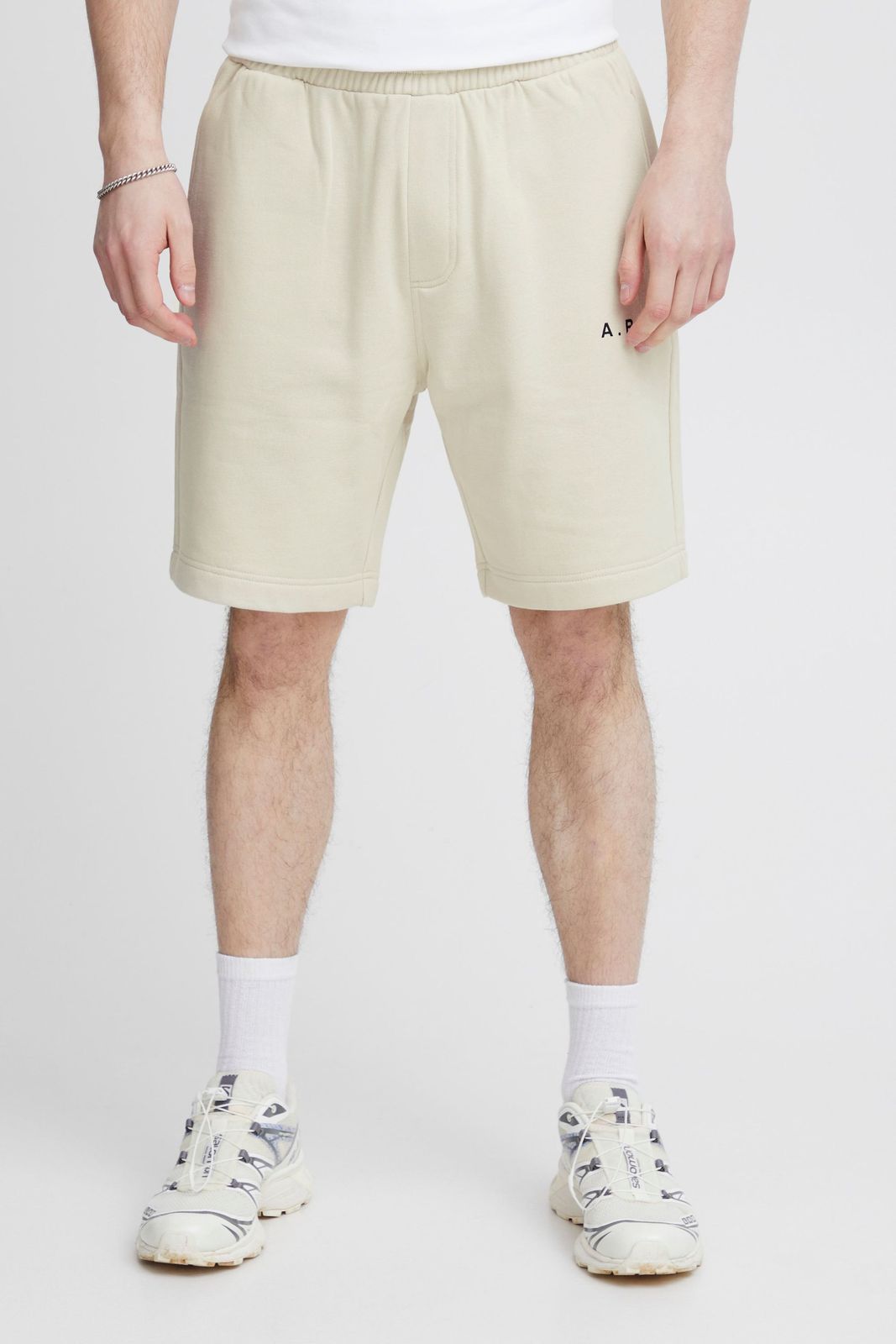 classico SOLID SDHansi uomo short felpa con coulisse shorts 21301143ME-130401 Beige