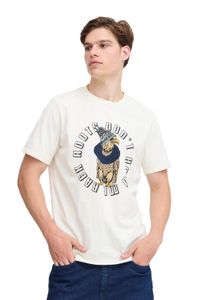 classic BLEND men's T-shirt with crew neck shirt 20717344-203634 White
