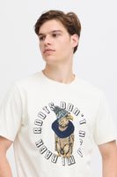 clásica BLEND hombre camiseta con cuello redondo camiseta hombre 20717344-203634 Blanco