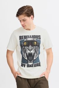 klassisches BLEND Herren T-Shirt mit Rundhals Shirt auch in großen Größen 20717344-203635 Weiß