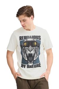 classic BLEND men's T-shirt with crew neck shirt 20717344-203635 White