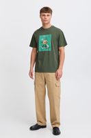 klassisches SOLID SDNong Herren T-Shirt mit Rundhals Shirt 21108418-190415 Grün