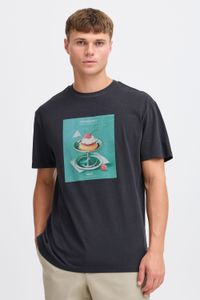 klassisches SOLID SDNong Herren T-Shirt mit Rundhals Shirt 21108418-194008 Schwarz