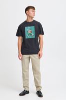 klassisches SOLID SDNong Herren T-Shirt mit Rundhals Shirt 21108418-194008 Schwarz