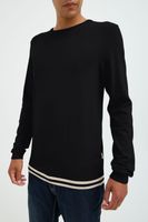 classique BLEND homme pull maille fine avec col rond pull en maille 20717260-194007 Noir