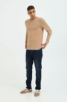 classique BLEND homme pull maille fine avec col rond pull en maille 20717260-161315 Beige