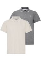 Confezione da 2 polo da uomo Classic BLEND in cotone 20718756-204977 Grigio/Beige