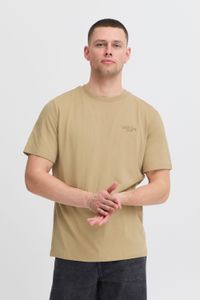 classic BLEND BHJamey men's T-shirt with crew neck shirt 20717774-161315 Beige
