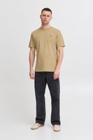 classic BLEND BHJamey men's T-shirt with crew neck shirt 20717774-161315 Beige