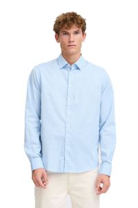 klassisches CASUAL FRIDAY CFGriffin Herren Business-Hemd mit Label-Detail Langarmhemd 20505437-144121 Blau