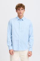 klassisches CASUAL FRIDAY CFGriffin Herren Business-Hemd mit Label-Detail Langarmhemd 20505437-144121 Blau