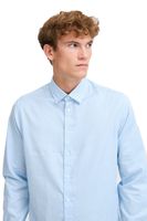 classica CASUAL FRIDAY CFGriffin uomo camicia business con dettaglio label camicia a maniche lunghe 20505437-144121 Blu