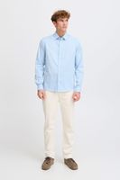 klassisches CASUAL FRIDAY CFGriffin Herren Business-Hemd mit Label-Detail Langarmhemd 20505437-144121 Blau