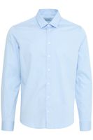 classica CASUAL FRIDAY CFGriffin uomo camicia business con dettaglio label camicia a maniche lunghe 20505437-144121 Blu