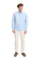 classica CASUAL FRIDAY CFGriffin uomo camicia business con dettaglio label camicia a maniche lunghe 20505437-144121 Blu