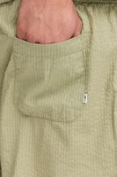 klassische SOLID SDLiam Seersucker Herren Shorts mit Label-Detail Freizeitshorts 21108637-170613 Grün