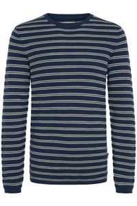 klassischer BLEND BHAjlan Herren Feinstrickpullover mit Label-Detail Strickpullover 20717703-131008 Beige