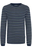 klassischer BLEND BHAjlan Herren Feinstrickpullover mit Label-Detail Strickpullover 20717703-131008 Beige