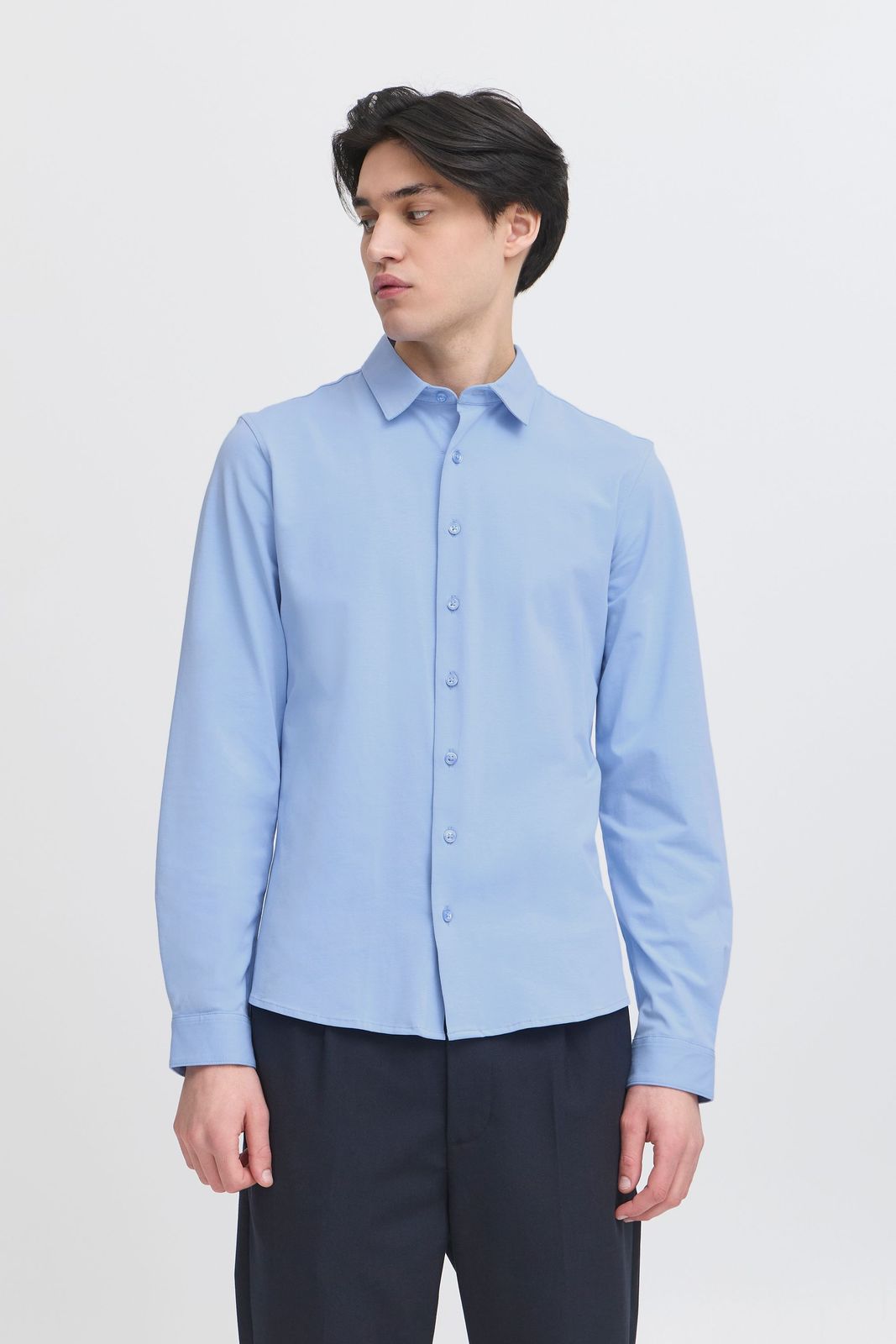 klassisches CASUAL FRIDAY CFFolke LS Herren Business-Hemd mit Knopfleiste Langarmhemd 20505638-153930 Blau