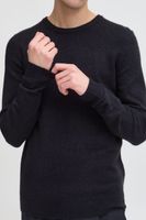 klassischer CASUAL FRIDAY CFHeine Herren Grobstrickpullover mit Label-Detail Strickpullover 20505605-194013 Blau