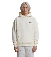 Sweat à capuche Prohibited pour homme avec logo, 100 % coton, coloris crème/blanc