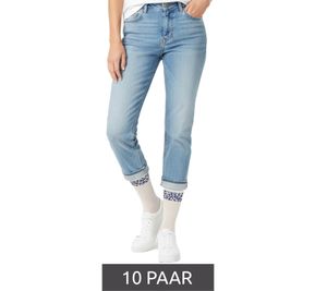 10 Paar bequeme ZWILLINGSHERZ Damen Socken Tennis-Socken mit Leoparden-Muster Alltags-Strümpfe Baumwoll-Socken 4603S K248144 Weiß/Blau