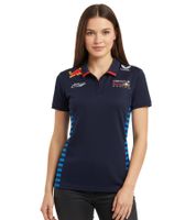 Oracle Red Bull Max-Verstappen Racing 2024 Formel 1 F1 Team Damen Polo-Shirt mit Sponsorenlogos Sport-Shirt 701231017 001 Navy