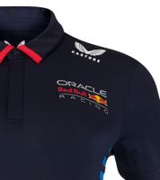 Oracle Red Bull Max-Verstappen Racing 2024 Formel 1 F1 Team Damen Polo-Shirt mit Sponsorenlogos Sport-Shirt 701231017 001 Navy