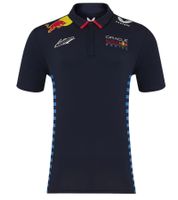 Oracle Red Bull Max-Verstappen Racing 2024 Formel 1 F1 Team Herren Polo-Shirt mit Sponsorenlogos Sport-Shirt 701231016 001 Navy