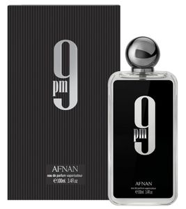 AFNAN 9 PM Eau de Parfum Homme Oriental Vanille 100ml Noir