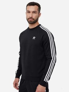 Vielseitige adidas 3-Stripes Crew Herren Pullover mit Rundhalsausschnitt Sweatshirt IM2087-00007 Schwarz
