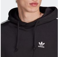 Markante adidas 3-Stripes Hoodie Herren Hoodie mit Kapuze Kapuzenpullover IM2088-00007 Schwarz