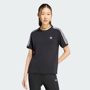 Sportliches adidas 3 Stripe Damen T-Shirt mit ikonischem Logo Baumwollshirt IU2420-00007 Schwarz