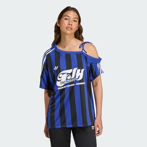 T-shirt sportiva da donna Adidas con spalle scoperte KD2278-22463 Blu