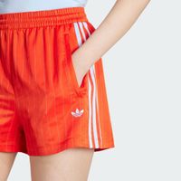 Pantaloncini da donna moderni in raso a righe sottili Adidas KD2286-13031 rossi