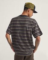 Moderne Vans Cameron Stripe SS Knit Herren T-Shirt VN000P8M-12761 Braun