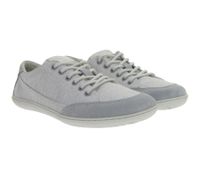 Baskets basses légères GROUNDIES Barefoot Shoes Amsterdam pour femme, en toile, avec semelle TrueSense® et lacets, coloris gris GND-110030-16