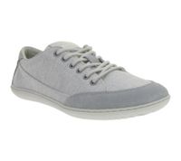 Baskets basses légères GROUNDIES Barefoot Shoes Amsterdam pour femme, en toile, avec semelle TrueSense® et lacets, coloris gris GND-110030-16
