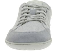 Baskets basses légères GROUNDIES Barefoot Shoes Amsterdam pour femme, en toile, avec semelle TrueSense® et lacets, coloris gris GND-110030-16