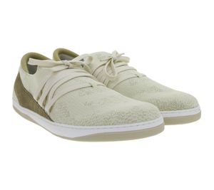 Chaussures minimalistes pour femme GROUNDIES Osaka, baskets basses à lacets avec semelle TrueSense, coloris beige GND-180262-03