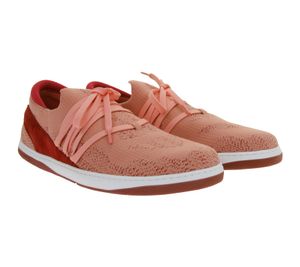flexible GROUNDIES Barfußschuhe Osaka Damen Low-Top Low-Top Sneaker mit TrueSense Sohle Schnür-Schuhe GND-180262-08 Rot