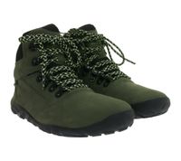 Bottes de randonnée minimalistes imperméables GROUNDIES Portland pour femme, en cuir véritable, avec semelle TrueSense, couleur verte, référence GND-110254-10