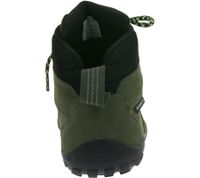 Bottes de randonnée minimalistes imperméables GROUNDIES Portland pour femme, en cuir véritable, avec semelle TrueSense, couleur verte, référence GND-110254-10