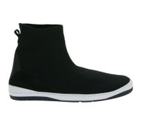 anpassende GROUNDIES Barfußschuhe Kobe Damen High-Top Sneaker mit TrueSense Sohle Schlupf-Schuhe GND-180261-01 Schwarz