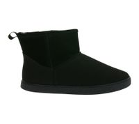 Bottines basses Groundies Cozy Boot Low pour femme, doublées, en cuir véritable avec semelle TrueSense®, noires (GND-120236-01)